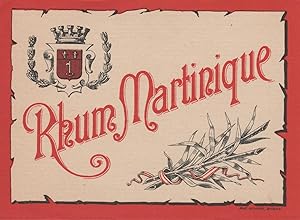 "RHUM MARTINIQUE (Max SIDAINE Bordeaux)" Etiquette litho originale (années 50)