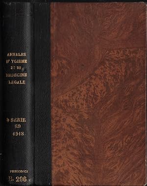 Annales d'hygiène publique et medecine lègale tome 29 1918