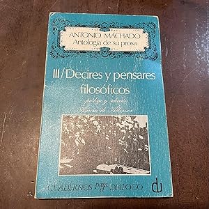 Seller image for Decires y pensares filosficos for sale by Kavka Libros