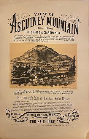 View of Ascutney Mountain, taken from High Bridge at Claremont NH; [Balm of Gilead]