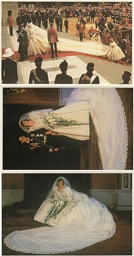 Princess Diana Wedding Dress Train 3x Stunning Postcard s