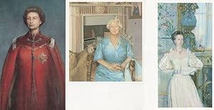 Queen Elizabeth Princess Mother 3x NPG Rare Painting Postcard s