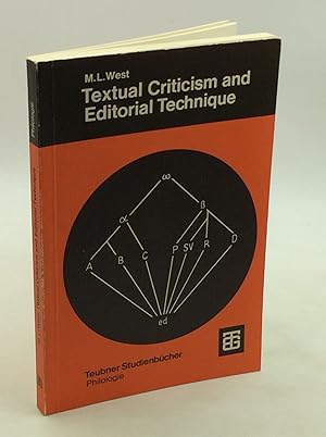 TEXTUAL CRITICISM AND EDITORIAL TECHNIQUE Applicable to Greek and Latin Texts