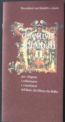 Bild des Verkufers fr Direttive spirituali. zum Verkauf von books4less (Versandantiquariat Petra Gros GmbH & Co. KG)