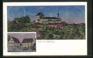 Luna-Ansichtskarte Spielberg, Bierbrauerei A. Gentner, Schloss