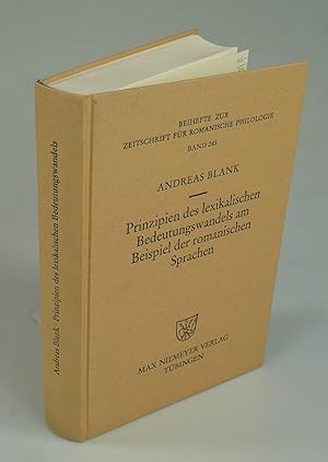 Bild des Verkufers fr Prinzipien des lexikalischen Bedeutungswandels am Beispiel der romanischen Sprachen. zum Verkauf von Antiquariat Dorner