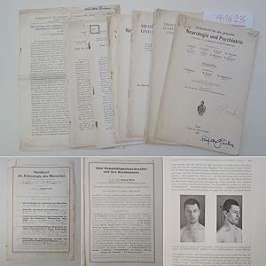 Seller image for 8 medizinische Kleinschriften zum Thema "Schizophrenie" aus den Jahren 1921-1943 * aus dem Besitz von E r n s t R  d i n for sale by Galerie fr gegenstndliche Kunst