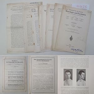 Imagen del vendedor de 8 medizinische Kleinschriften zum Thema "Schizophrenie" aus den Jahren 1921-1943 * aus dem Besitz von E r n s t R  d i n a la venta por Galerie fr gegenstndliche Kunst