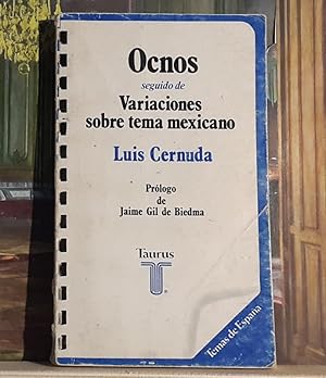 Imagen del vendedor de Ocnos. Variaciones sobre tema mexicano a la venta por MONKEY LIBROS