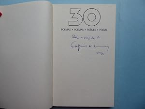 30 Poemas - Poemas - Poémas - Poems. Eugénio de Andrade. * With an handwritten, private dedicatio...