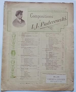 Seller image for Musica Spartito - Compositions de I. J. Paderewski - Menuet - Pianoforte for sale by Chartaland