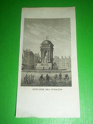 Bild des Verkufers fr Stampa Incisione Architettura Francia - Fontaine des Innocens - 1800 ca zum Verkauf von Chartaland