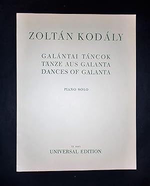 Imagen del vendedor de Musica spartiti - Zoltn Kodly - Dances of galanta - Piano solo - 1935 c.a a la venta por Chartaland
