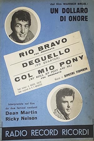 Image du vendeur pour Spartiti - Rio Bravo - Deguello - Col mio Pony - Fox Moderato di D. Tiomkin 1961 mis en vente par Chartaland