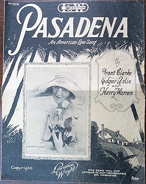 Immagine del venditore per Pasadena venduto da R.W. Forder