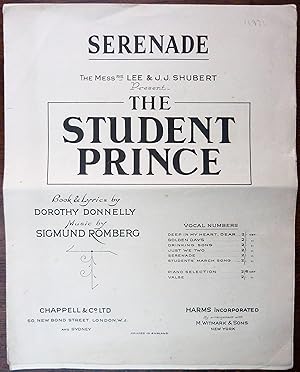 Imagen del vendedor de The Student Prince a la venta por R.W. Forder