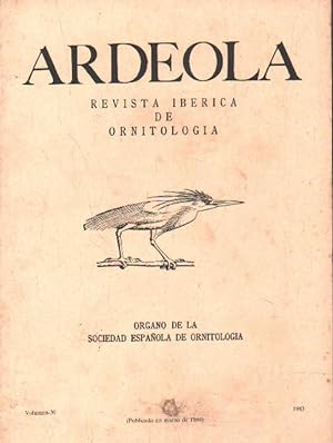 ARDEOLA. REVISTA IBERICA DE ORNITOLOGIA. VOLUMEN 30