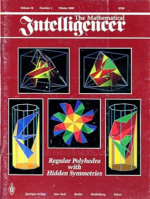 Seller image for The Mathematical Intelligencer Volume 10 Number 1 for sale by Sylvain Par