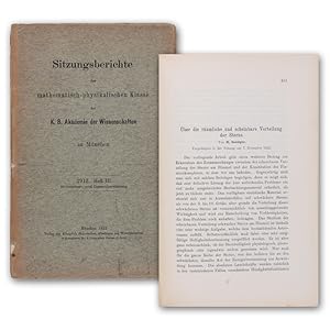 Über die räumliche und scheinbare Verteilung der Sterne. SS. 451-509. In: Sitzungsberichte der. K...