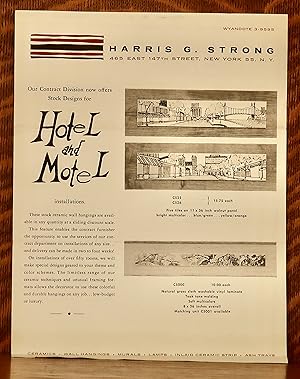 PROMOTIONAL MAILER FROM HARRIS G. STRONG INC. 465 EAST 147TH ST. BRONX 55 N.Y."OUR CONTRACT DIVIS...