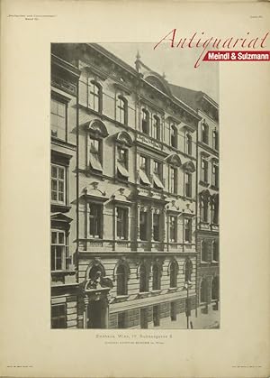"Zinshaus, Wien IV. Rubensgasse 3".- Aus Oskar Marmorek: Neubauten und Concurrenzen in Oesterreic...