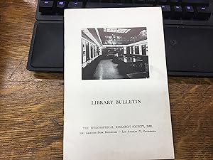 Seller image for Library Bulletin for sale by Indian Hills Books