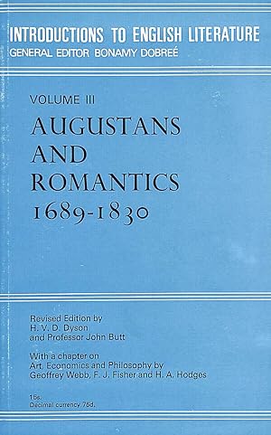 Seller image for Augustans and Romantics, 1689-1830 (Introductions to English Literature) for sale by M Godding Books Ltd
