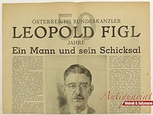 Seller image for sterreichs Buneskanzler Leopold Figl. 50 Jahre. Beilage zur Wiener Zeitung. for sale by Antiquariat MEINDL & SULZMANN OG