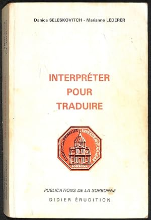 Image du vendeur pour Interprter pour traduire mis en vente par Els llibres de la Vallrovira