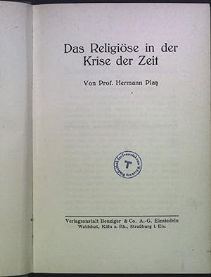 Seller image for Das Religise in der Krise der Zeit for sale by books4less (Versandantiquariat Petra Gros GmbH & Co. KG)
