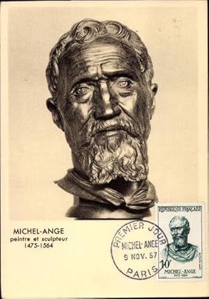Seller image for Maximum Ansichtskarte / Postkarte Michel-Ange, Michelangelo, peintre et sculpteur 1475-1564, Bste for sale by akpool GmbH