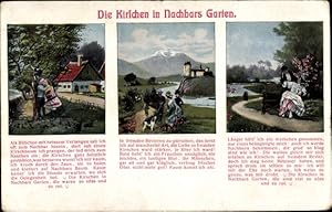 Bild des Verkufers fr Lied Ansichtskarte / Postkarte Die Kirschen in Nachbars Garten, Als Bbchen mit heiem Verlangen zum Verkauf von akpool GmbH