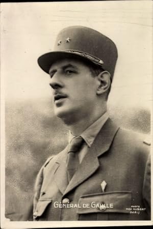 Ansichtskarte / Postkarte Général Charles de Gaulle, Portrait, Uniform