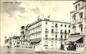 Ansichtskarte / Postkarte Knokke Heist Heyst Knocke sur Mer Westflandern, La Digue, Hotel Palace
