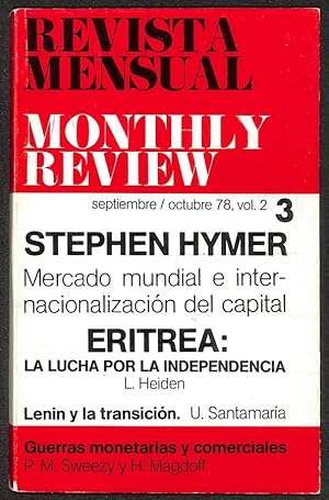 Imagen del vendedor de Revista mensual Monthly Review, vol.2, 3. Septiembre/octubre 1978. a la venta por Els llibres de la Vallrovira