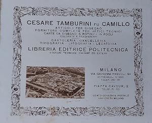 Cesare Tamburini fu Camillo. Articoli per disegno (pieghevole pubblicitario)