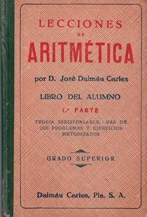 Imagen del vendedor de Lecciones de Aritmtica. Libro del Alumno. 1 Parte. a la venta por Librera Vobiscum