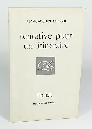 Imagen del vendedor de Tentative pour un itinraire a la venta por Librairie L'Autre sommeil