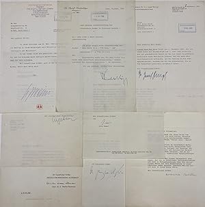 [8 Autographen aus Politik und Wirtschaft 1957-1886]. -