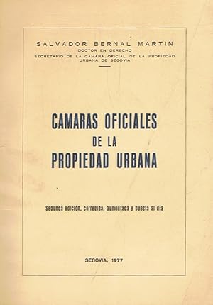 Immagine del venditore per CMARAS OFICIALES DE LA PROPIEDAD URBANA venduto da Librera Torren de Rueda