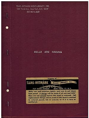 Immagine del venditore per Bells are Ringing - (Original script for the 1956 Broadway musical) venduto da Dale Steffey Books, ABAA, ILAB