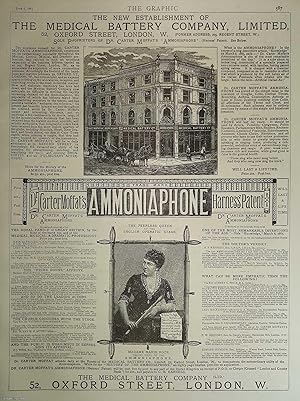 Dr Carter Moffat's Ammoniaphone, and the New Establishment of the Medical Battery Company, 52 Oxf...