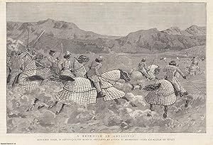 A Skirmish in Abyssinia. Beni-Amer Arabs, in Cotton-Quilted Armour, Repulsing an Attack by Abyssi...