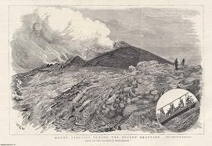 Mount Vesuvius during the Recent Eruption. An original print from the Graphic Illustrated Weekly ...