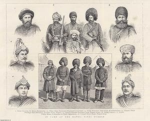 In Camp at the Rawul Pindi Durbar. A series of portraits, with each individual named, including S...