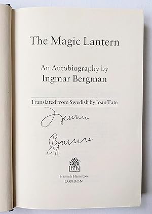 Seller image for INGMAR BERGMAN **HAND SIGNED** Autobiography THE MAGIC LANTERN First English Edition for sale by Blank Verso Books