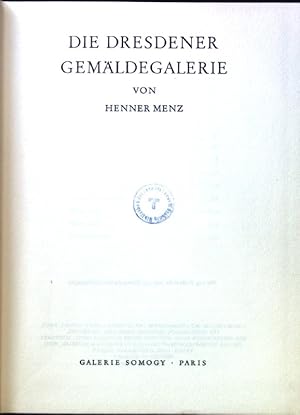 Imagen del vendedor de Die Dresdener Gemldegalerie; a la venta por books4less (Versandantiquariat Petra Gros GmbH & Co. KG)