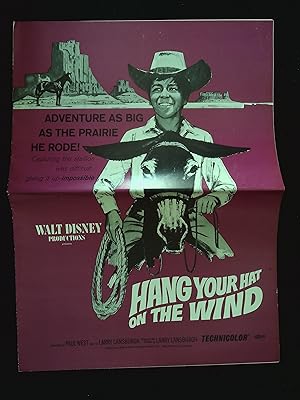 Immagine del venditore per Hang Your Hat on the Wind Pressbook 1969 Rick Natoli, Judson Pratt venduto da AcornBooksNH