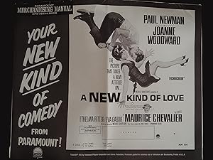 Image du vendeur pour A New Kind of Love Pressbook 1963 Paul Newman, Joanne Woodward mis en vente par AcornBooksNH