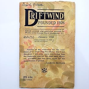 Seller image for Driftwind, Vol. 8, No. 7, January 1934 for sale by Memento Mori Fine and Rare Books